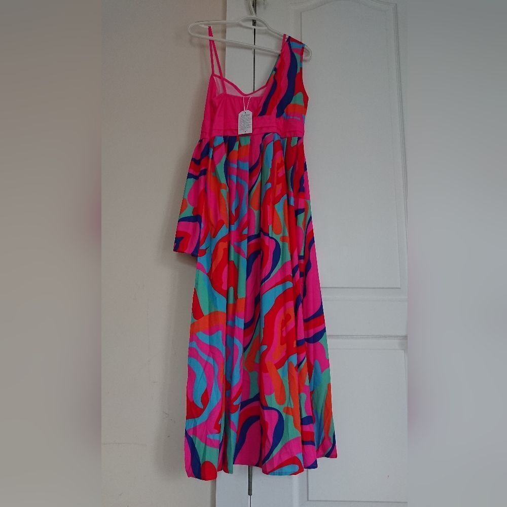 Breezy Vibrant Bold Color Sleeveless Maxi Dress